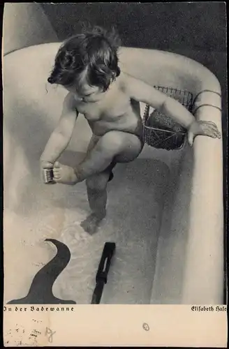Ansichtskarte  Menschen/Soziales Leben Kinder: Baby In der Badewanne 1941