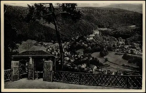 Schwarzburg Trippsteinblick Schloß Schwarzburg, Schwarzatal, Thüringerwald 1950