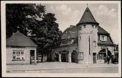 Ansichtskarte Tornow (Neuruppin) Straßen Partie am Rheinsberger Tor 1955