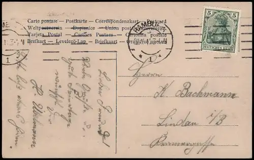 Ansichtskarte  Weihnachten Christmas Frau mit Sternschnuppen 1910