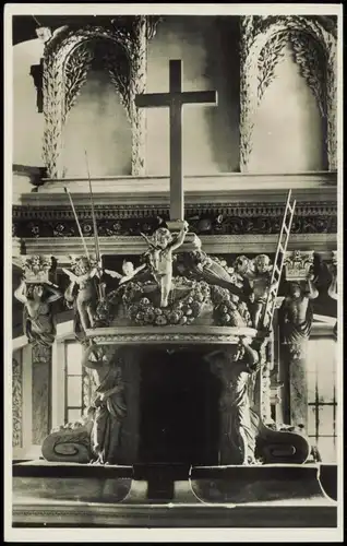 Eisenberg (Thüringen) Schlosskirche, Innenansicht mit Kanzel 1940