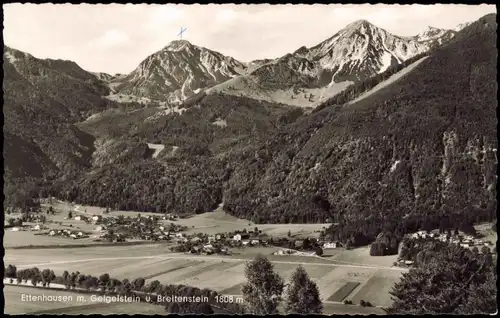 Ettenhausen Panorama-Ansicht mit Geigelstein u. Breitenstein 1967