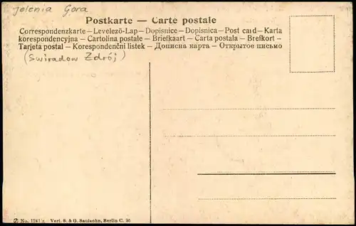 Postcard Bad Flinsberg Świeradów-Zdrój Wasserfall, Brücke 1914
