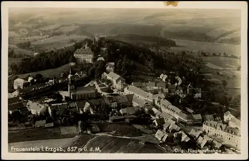 Ansichtskarte Frauenstein (Erzgebirge) Luftbild 1932