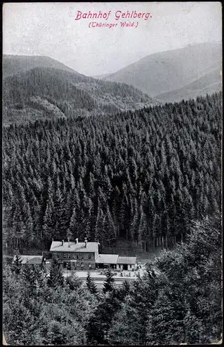 Ansichtskarte Gehlberg Bahnhof 1918