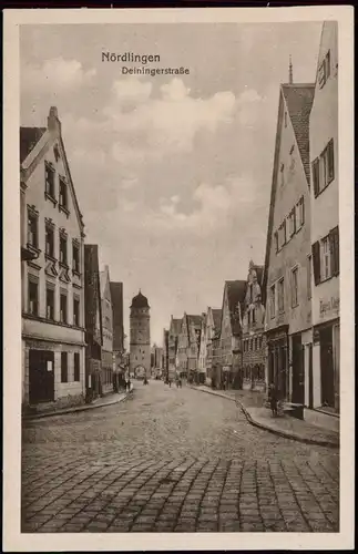 Ansichtskarte Nördlingen Partie in der Deiningerstraße 1920
