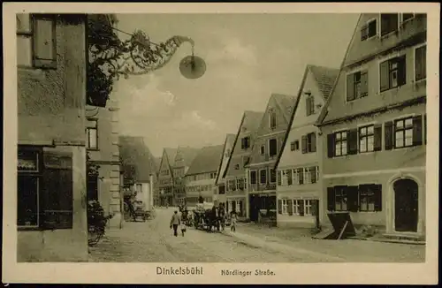 Ansichtskarte Dinkelsbühl Partie in der Nördlinger Straße 1910