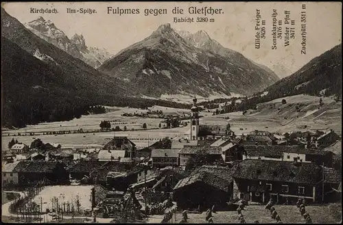 Ansichtskarte Fulpmes Panorama Fulpmes gegen die Gletscher 1910