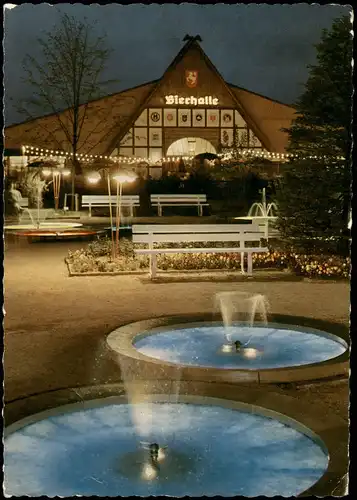Ansichtskarte Dortmund BUGA -. Bierhalle 1959  gel. Sonderstempel