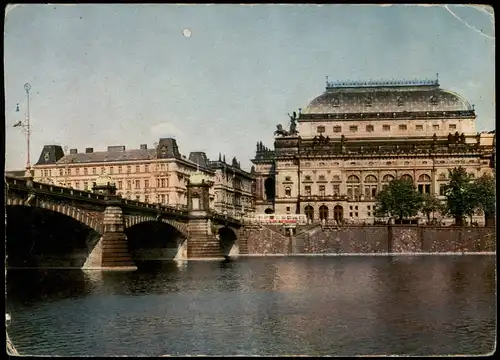 Postcard Prag Praha Národní divadlo Nationaltheater 1970