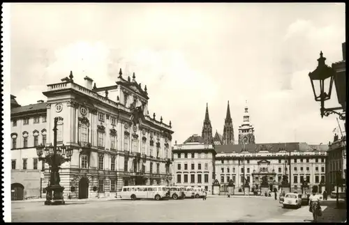 Burgstadt-Prag Praha Západní průčelí Pražského hradu  Prager Burg 1966/1965