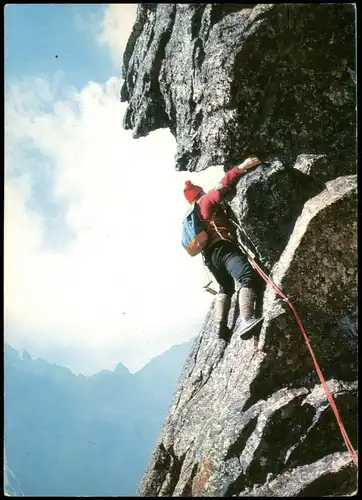 Postcard Zakopane Berg-Kletterer Hohe Tatra Tatry Wysokie (Polen) 1969