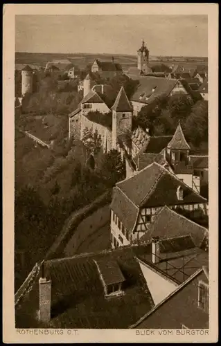 Rothenburg ob der Tauber Panorama-Ansicht Blick vom Burgtor 1930