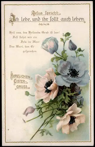 Glückwunsch Ostern Easter Oster-Segen 1924   gelaufen ab/mit Stempel DRESDEN