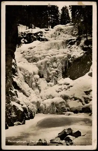 Hirschberg (Schlesien) Jelenia Góra Zackelfall Wasserfall iRiesengebirge 1930