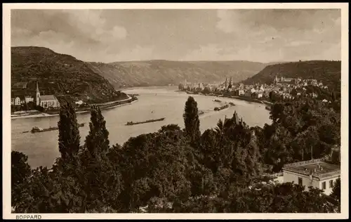 Ansichtskarte Boppard Panorama-Ansicht Blick ins Rhein-Tal 1930