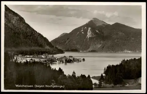 Urfeld-Kochel am See Totalansicht Walchensee (bayer. Hochgebirge) 1940
