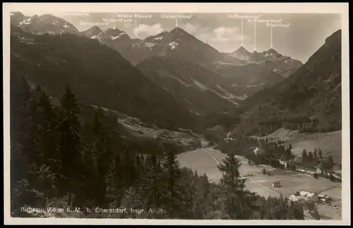 Birgsau-Oberstdorf (Allgäu) Panorama-Ansicht (bayer. Allgäu) 1930
