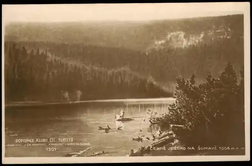 Markt Eisenstein Železná Ruda Schwarzer See (Černé jezero) 1927