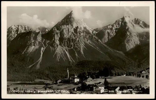 Ansichtskarte Lermoos Blick auf die Stadt 1932