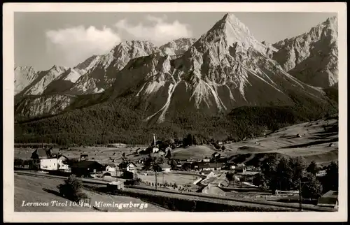 Ansichtskarte Lermoos Bahnstrecke - Stadt 1932