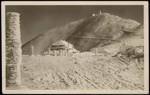 Krummhübel Karpacz Schneekoppe/Sněžka/Śnieżka Winter Hütten 1953