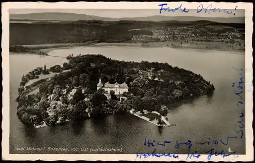 Ansichtskarte Konstanz Luftbild Insel Mainau 1939