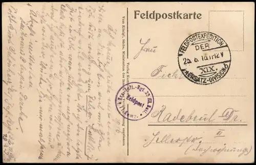 Cirey-sur-Vezouze Cirey Saussenrupt Feldpostkarte 1. Weltkrieg 1916   Feldpost