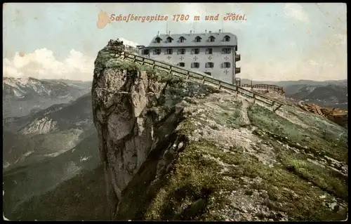 Ansichtskarte St. Wolfgang im Salzkammergut Schafbergspitze und Hotel 1907