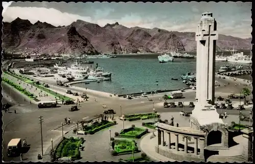 Postales Santa Cruz de Tenerife Hafen, Platz (color Fotokarte) 1964