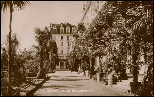 Ansichtskarte Luzern Lucerna Hotel Schweizerhof 1928