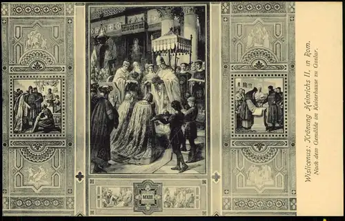 Ansichtskarte Goslar Kaiserpfalz / Kaiserhaus - Gemälde 1913