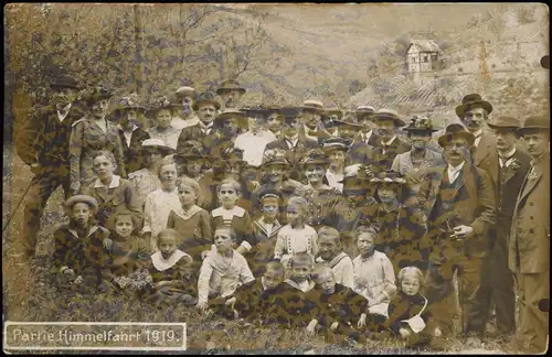 Ansichtskarte  Partie Himmelfahrt - Gruppenbild 1919