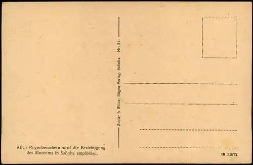 Ansichtskarte .Mecklenburg-Vorpommern Sonnenuntergang a. Rügen 1930