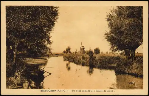 Saint-Omer (Pas-de-Calais) Un beau coin de la Venise du Nord 1910