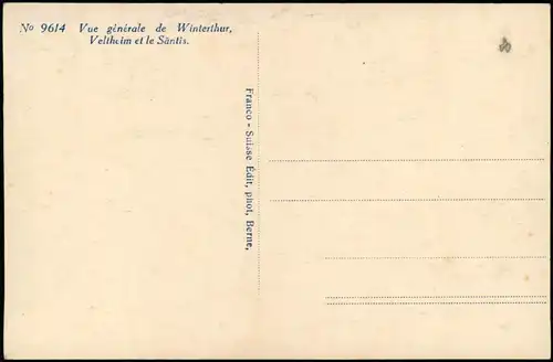 Ansichtskarte Winterthur Vue générale, Panorama-Ansicht 1930