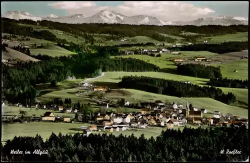 Weiler im Allgäu-Weiler-Simmerberg Blick auf die Stadt (color Fotokarte) 1967