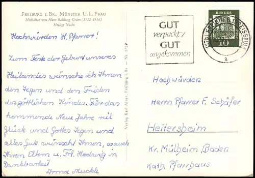 Freiburg im Breisgau Hochaltar von Hans Baldung-Grien im Münster U.L. Frau 1961