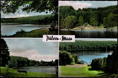 .Nordrhein-Westfalen Eifel Mehrbildkarte mit Pulver-Maar Maaren 1963