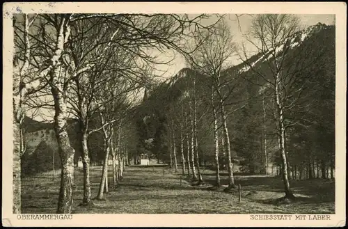 Ansichtskarte Oberammergau Partie am Schießstand 1923