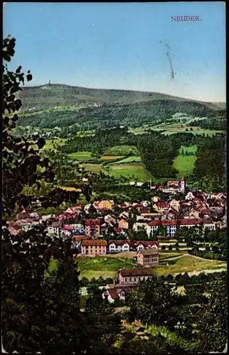 Postcard Neudek Nejdek Blick auf die Stadt 1923