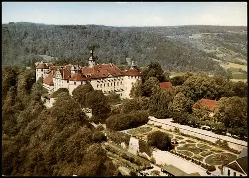 Langenburg Schloss Langenburg aus der Vogelschau-Perspektive 1963