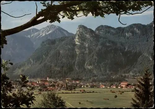 Ansichtskarte Oberammergau Passionsdorf gegen Kofel 1965