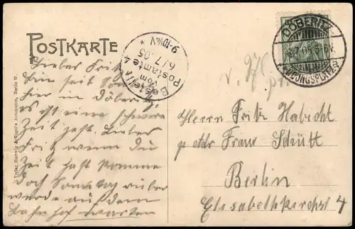Ansichtskarte Dallgow-Döberitz Truppenübungsplatz 1905  gel Stempel