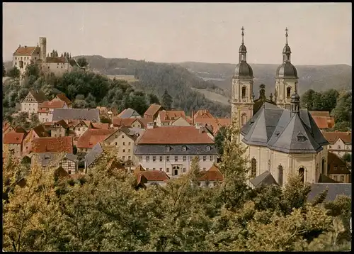 Ansichtskarte Gößweinstein Panorama Ansicht, Ort Fränkische Schweiz 1960
