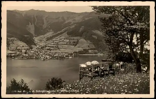 Ansichtskarte Zell am See Terasse am Hang - Blick auf die Stadt 1939