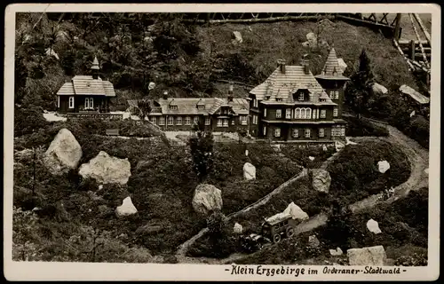 Oederan - Klein Erzgebirge im Oederaner-Stadtwald - 1934 Privatfoto