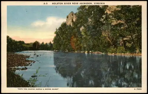 Postcard Virginia Allgemein HOLSTON RIVER NEAR ABINGDON VIRGINIA 1930