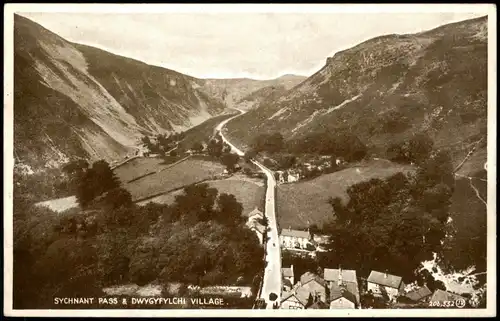 Postcard Dwygyfylchi SYCHNANT PASS 1950