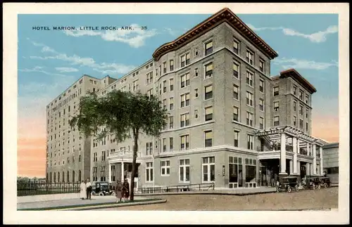 Postcard Little Rock HOTEL MARION, Street View, Ortsansicht USA 1920